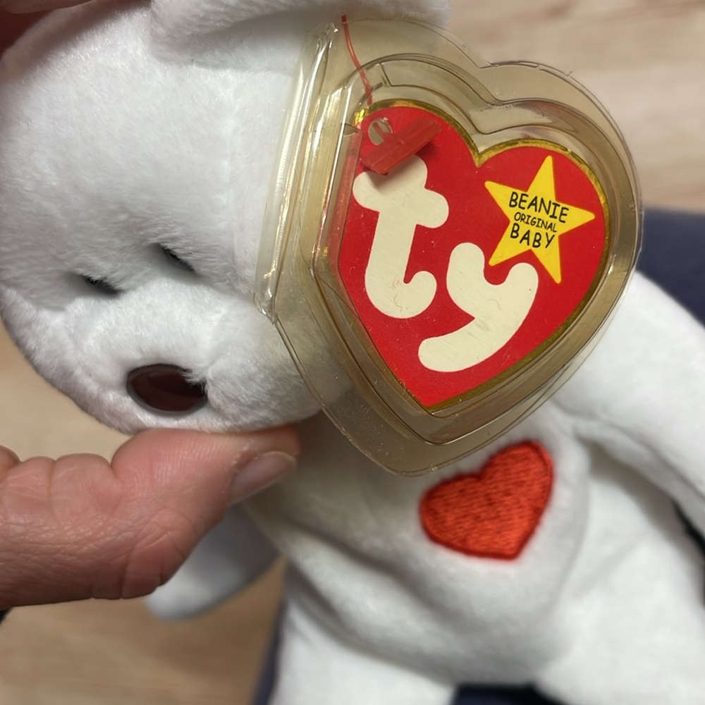 Ty 4058 Valentino Bear Beanie Baby 1993/1994 Brown Nose! Errors. - Picture 5 of 10